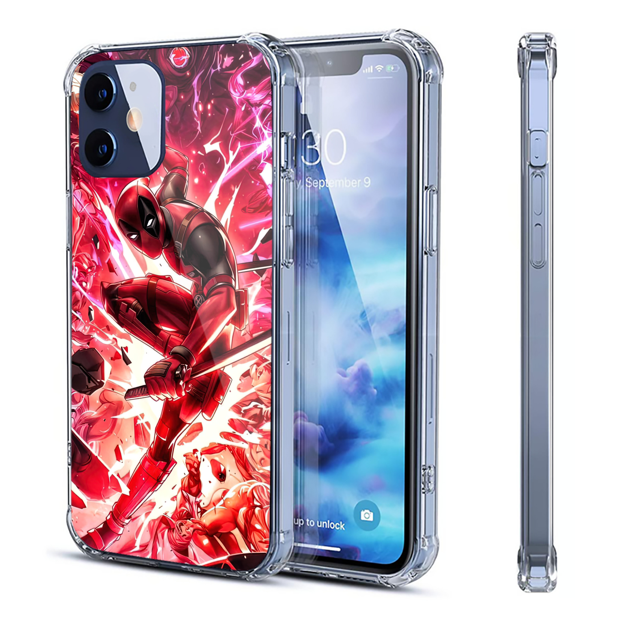 （画像用） Deadpool デッドプール 【iPhone 12シリーズ対応】透明スマホケース（クリアソフトケース）